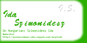 ida szimonidesz business card